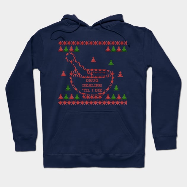 TheTravelersPharmacy Pharmacy Christmas Sweater Drug Dealing Hoodie